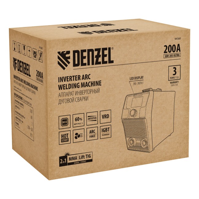 Аппарат сварочный SDR-205 Ultra Denzel Аппарат сварочный SDR-205 Ultra Denzel