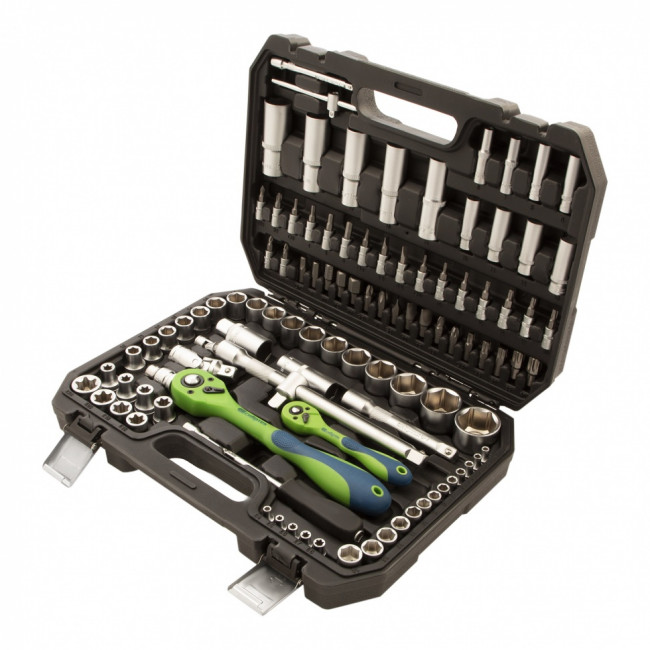 Набор инструментов 1/2", 1/4" CrV 108 предметов Сибртех