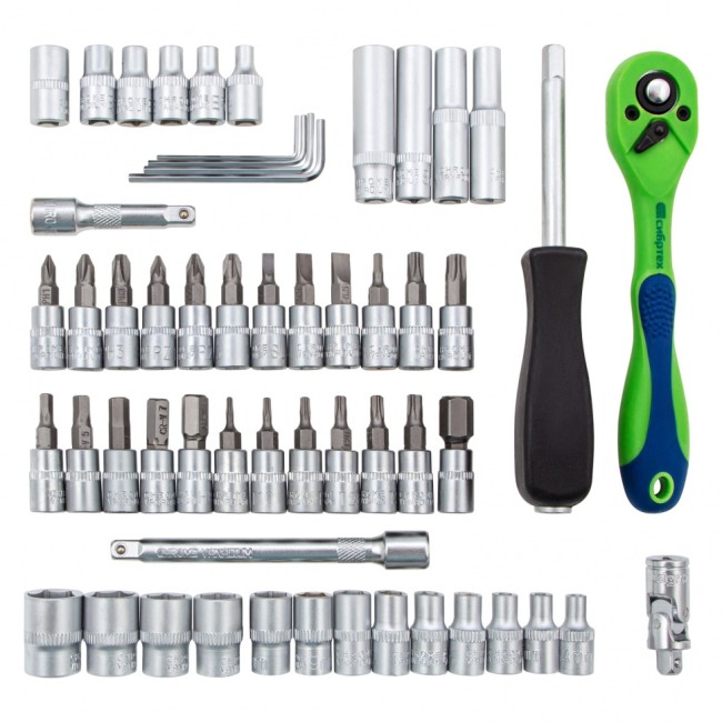 Набор инструментов 1/4" CrV 56 предметов Сибртех Набор инструментов 1/4" CrV 56 предметов Сибртех