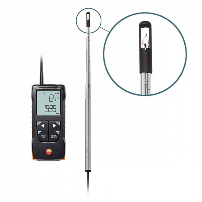 Анемометр Testo 425 с подключением через приложение Анемометр Testo 425 с подключением через приложение