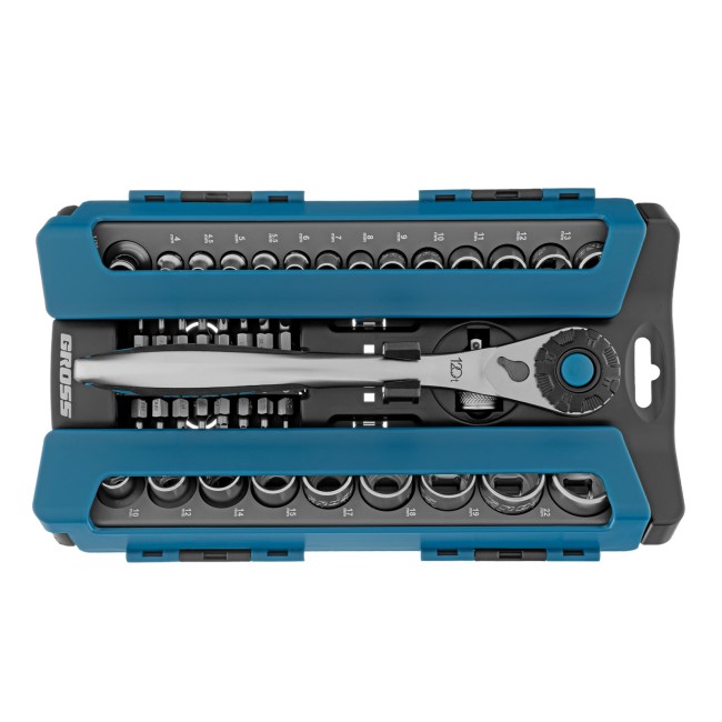 Набор торцевых головок 1/2", 1/4" CrV 41 предмет Gross