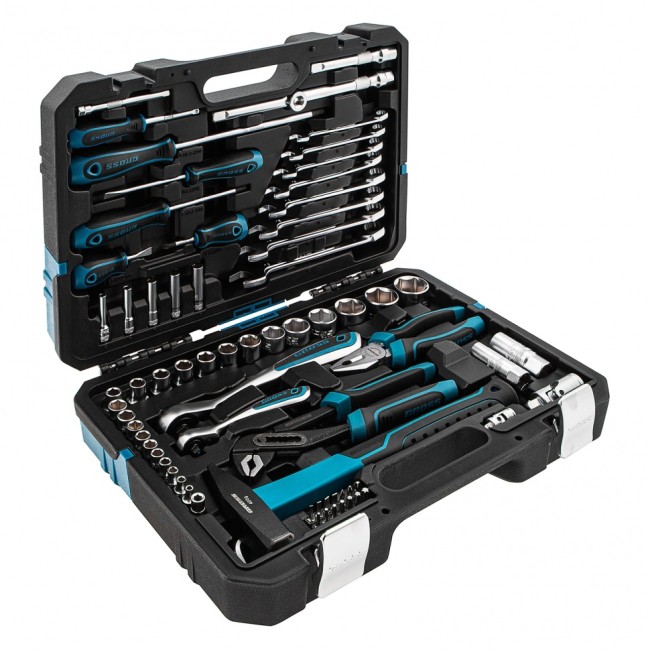 Набор инструментов 1/4", 1/2" CrV 76 предметов Gross