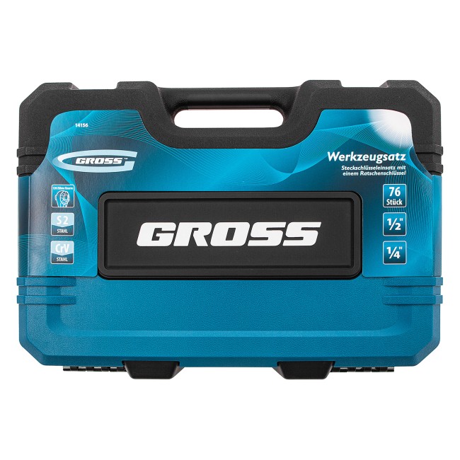 Набор инструментов 1/4", 1/2" CrV 76 предметов Gross