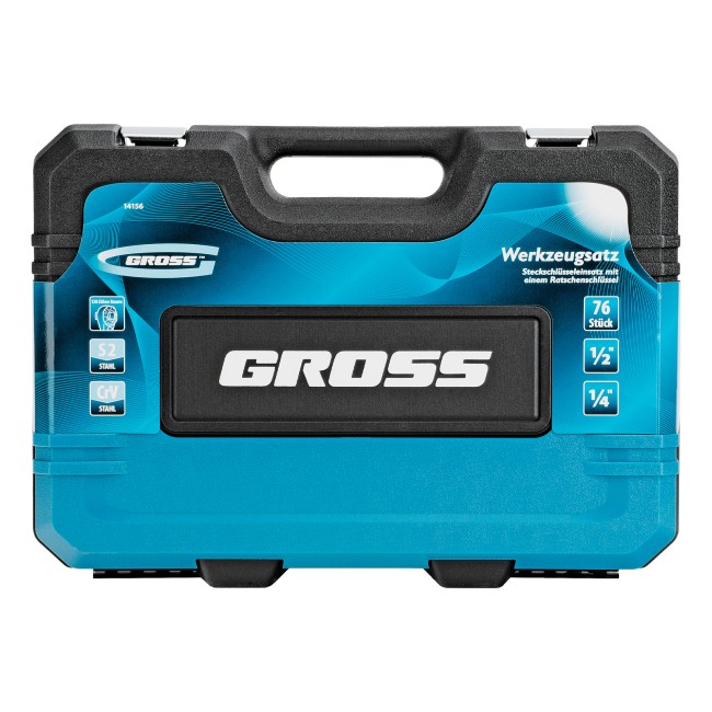 Набор инструментов 1/4", 1/2" CrV 76 предметов Gross