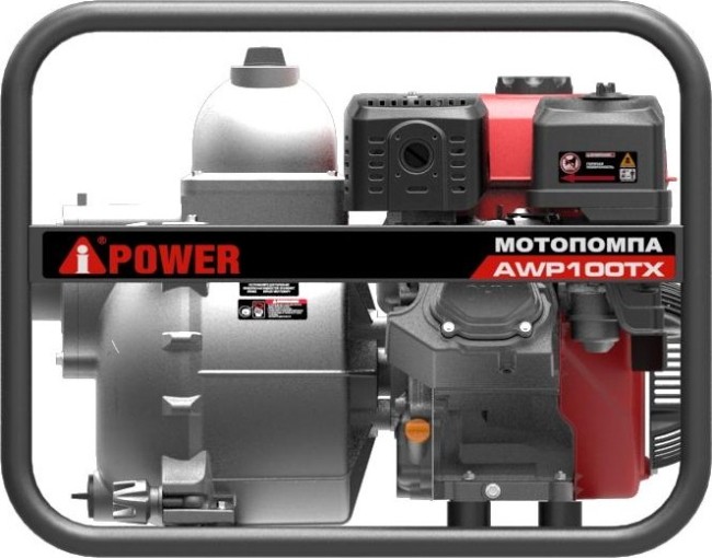Бензиновая мотопомпа для сильнозагрязнённой воды A-iPower AWP100TX Бензиновая мотопомпа для сильнозагрязнённой воды A-iPower AWP100TX