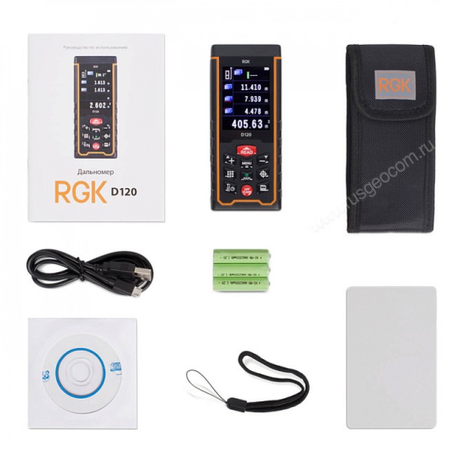 Лазерный дальномер RGK D120 (с поверкой)