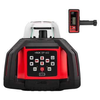Комплект: ротационный нивелир RGK SP-612 + миллиметровый приёмник излучения RGK LD-88