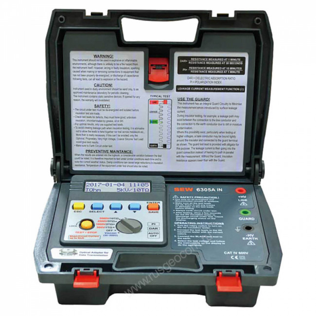 Измеритель сопротивления изоляции SEW 6305A IN Измеритель сопротивления изоляции SEW 6305A IN