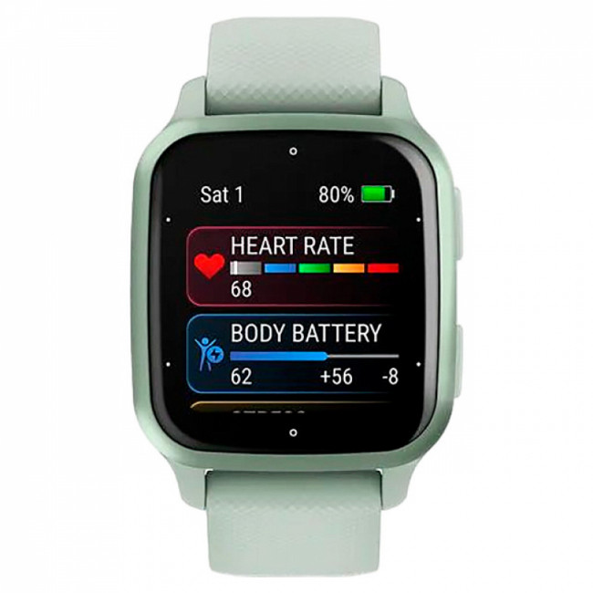 Часы Garmin Venu Sq 2 цвета мяты и безелем мятного цвета
