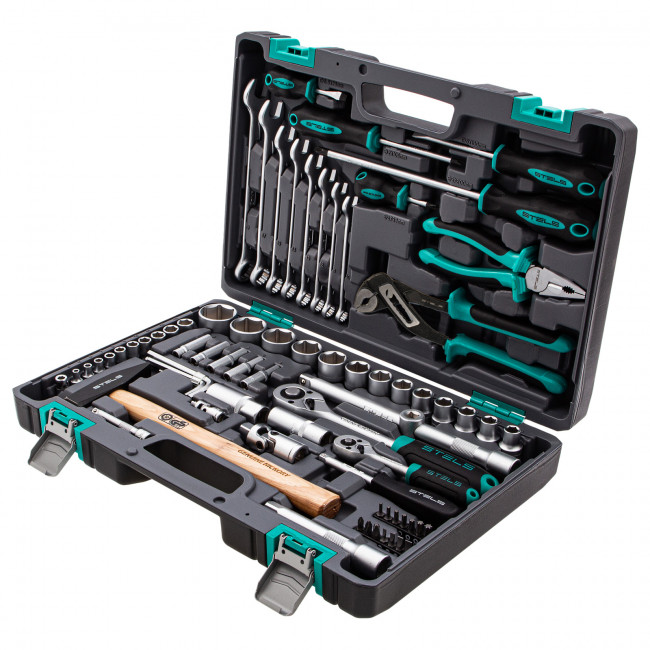 Набор инструментов 1/2", 1/4", CrV 76 предметов Stels