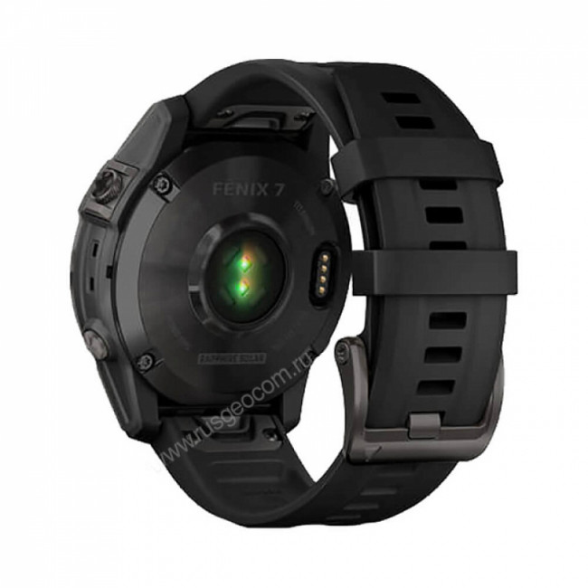Часы Garmin Fenix 7 Sapphire Solar титановый черный DLC с черным ремешком Часы Garmin Fenix 7 Sapphire Solar титановый черный DLC с черным ремешком