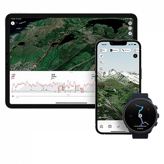 Часы SUUNTO 9 BARO Titanium Granite Blue, синий гранит Часы SUUNTO 9 BARO Titanium Granite Blue, синий гранит